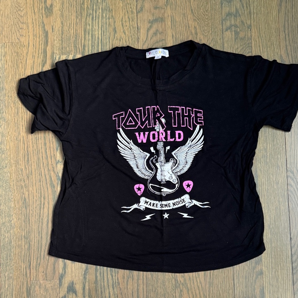 Black Graphic Kids Tee